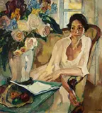Leo Putz, Damenbildnis, 1922, Oil on canvas