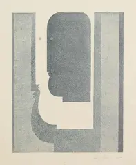 Oskar Schlemmer, Spiel mit Köpfen, 1920, Lithograph