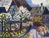 Bauernhof (in Hemmenhofen) by Otto Dix, 1948, Oil, sold Jun 2006