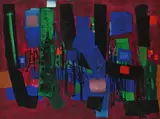 Kommendes Blau und Rot by Fritz Winter, 1959, Oil on canvas, sold Jun 2006
