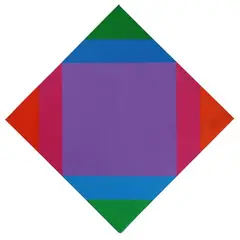 Zerstrahlung von violett by Max Bill, 1972, Oil on canvas, sold Jun 2006