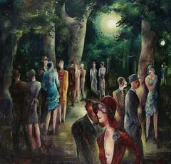 Nächtlicher Park by Albert Birkle, 1929, Oil, sold Jun 2006