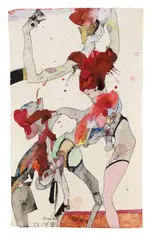 Der rote Fleck by Horst Janssen, 1991, Watercolour, sold Jun 2006