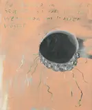 Die Qualle im Weltmeer segelt, es ist Quatsch wenn man im Wasser vögelt by Martin Kippenberger, 1995, Oil on canvas, sold Jun 2006