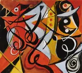 Komposition by Ernst Wilhelm Nay, 1949, Gouache, sold Jun 2006