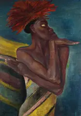 Negertänzerin by Albert Birkle, 1926, Oil on cardboard, sold Jun 2006
