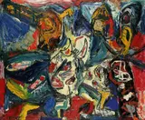Hp (Hans Peter) Zimmer, Spuritaner, 1961, Oil on canvas