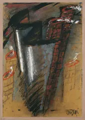 Markus Lüpertz, Babylon-Dithyrambisch, 1975, Gouache