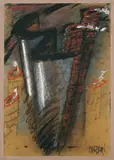 Markus Lüpertz, Babylon-Dithyrambisch, 1975, Gouache