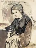 A. R. (d. i. Ralf Winkler) Penck, Großes Bildnis der Frau