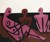 Ernst Wilhelm Nay, Familie nachts am Meer