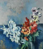 Heinrich Nauen, Weiße und rote Gladiolen