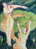 Ballspielende Akte by Ernst Ludwig Kirchner, 1934, Watercolour, sold Jun 2006