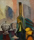 Auguste Herbin, Nature morte aux deux citrones, 1909, Oil on canvas