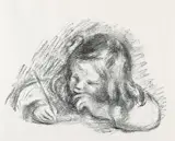 Le petit garçon au porte-plume (Claude Renoir Écrivant) by Pierre-Auguste Renoir, 1905, Lithograph, sold Jun 2006