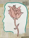 Donald Baechler, Profile with Flower (# 2), 1994, Gouache