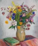 Gebirgsblumenstrauß by Otto Modersohn, 1932, Oil on canvas, sold Jun 2006