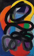 Charles Lapicque, Mère et enfant, 1947, Oil on canvas