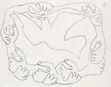 Les Mains liées, IV by Pablo Picasso, 1952, Lithograph, sold Jun 2006