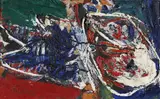 Helmut Sturm, Komposition, 1961, Oil on fibreboard