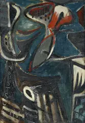 Konstruktivismus by Markus Lüpertz, 1968, Oil on canvas, sold Jun 2006