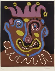 Pablo Picasso, Le Vieux Roi (Le Vieux Bouffon), 1963, Linocut in colours