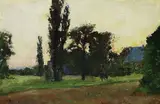 Abendstimmung über rheinischer Landschaft by Lesser Ury, 1924, Oil on canvas, sold Mar 2006