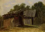 Carl Spitzweg, Zwei Fischerhütten am Waldrand