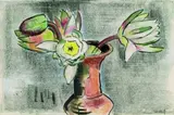 Karl Schmidt-Rottluff, Seerosen in Vase