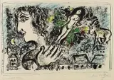 Marc Chagall, La joie de vivre, 1967, Lithograph in colours