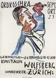 Selbstbildnis von zwei Seiten als Maler (Plakat) by Oskar Kokoschka, 1923, Lithograph in colours, sold Mar 2006