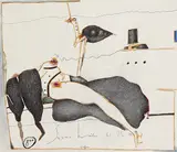 Svanshall by Horst Janssen, 1969, Coloured crayon drawing, sold Mar 2006