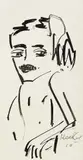 Fränzi by Erich Heckel, 1910, Brush and India ink drawing, sold Mar 2006