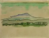 Mount Wachusetts by Lyonel Feininger, 1951, Watercolour, sold Mar 2006