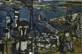 Reinhard Drenkhahn, Südlicher Hafen, 1955, Oil on canvas