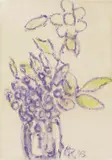 Blumenvase by Christian Rohlfs, 1933, Chalk drawing, sold Mar 2006