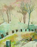 Hannah Höch, Schreiberhau im Erzgebirge, 1918, Oil on canvas