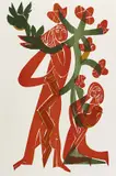 Carl Orff: Carmina Burana by HAP Grieshaber, 1965, Woodcut in colours, sold Mar 2006