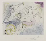 Euterpe by Salvador Dalí, 1971, Drypoint, sold Mar 2006