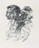 Emil Nolde, Mann und Frau, Profil, 1907, Lithograph