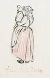 Mutter mit Kind auf dem Arm by Heinrich Zille, Charcoal, sold Mar 2006