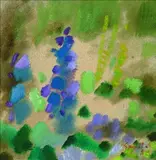 Siegward Sprotte, Lupinen, 1985, Oil