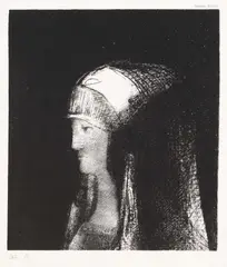 Druidesse by Odilon Redon, 1892, Lithograph, sold Mar 2006