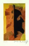 Serge Poliakoff, Composition orange, rouge et noire, 1957, Etching and aquatint in colours