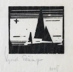 Ketsch mit Stern by Lyonel Feininger, 1930, Woodcut, sold Mar 2006