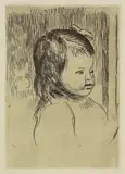 Buste d'enfant, tourné à droite by Pierre-Auguste Renoir, 1908, Soft-ground etching, sold Mar 2006