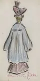Frau mit Hut by Heinrich Zille, 1905, Charcoal, sold Mar 2006