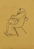 Heinrich Zille, Sitzende Frau mit Korb