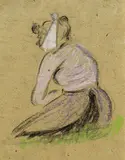 Frau mit Zahnweh by Heinrich Zille, Charcoal, sold Mar 2006