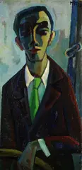 Herbert Helmert, Kl. Schmidt-Rottluff, 1952, Oil on fibreboard